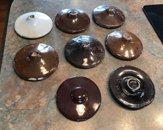 Antique Stoneware Fruit Canning Jar Lids
