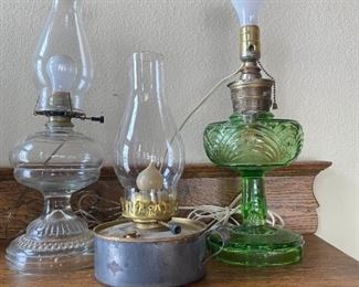 Electric Converted Oil Lamps