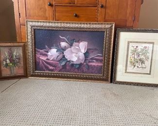 Floral Themed Framed Art
