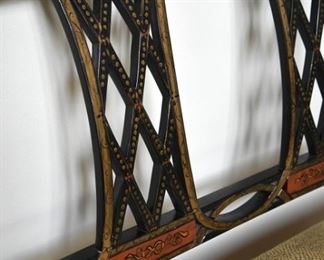 Southwood Regency painted bench (detail)