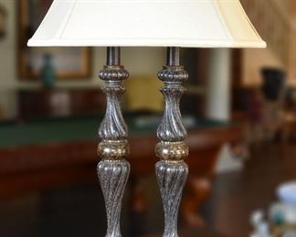 Decorative Silver and Gold leaf lamp 