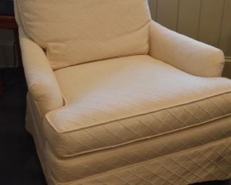 Very nice, upholstered white fabric chair 
