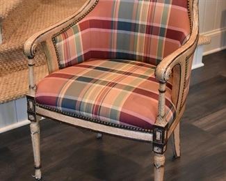 French painted armchair