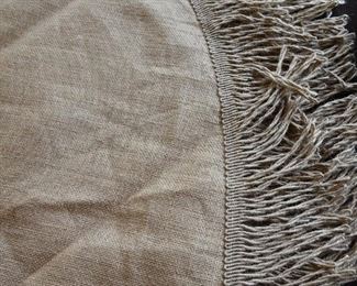 round tablecloth, 100% Jute, 84"