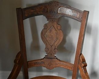 wicker seat chair (detail)