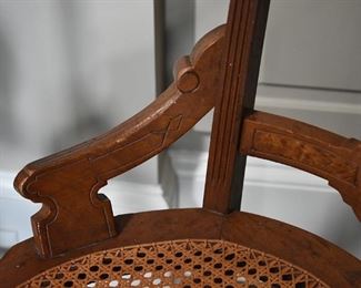 wicker seat chair (detail)