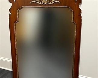 Chippendale Style Mahogany and gilt wood mirror