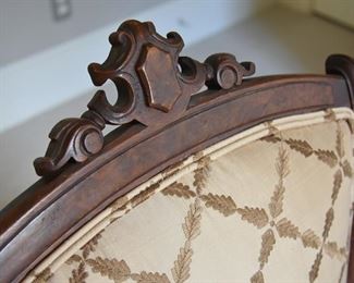 Antique Victorian Platform walnut rocking chair 