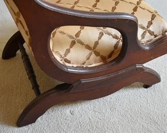 Antique Victorian Platform walnut rocking chair 
