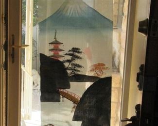 Japanese silk painting Mt. Fuji