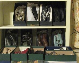 30 pairs of women's gently worn or brand new SAS brand shoes and sandals size 6M - 6 1/2W