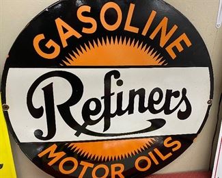 Gasoline Refiners Motor Oils Porcelain Sign