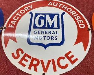 Porcelain General Motors Sign