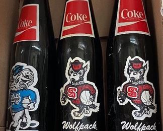 Carolina and N.C. State Coke Bottles