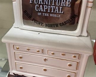 Figural Chest of Drawers High Point, N.C. Liquor Bottle