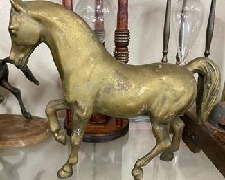 Large Brass Figural Horse