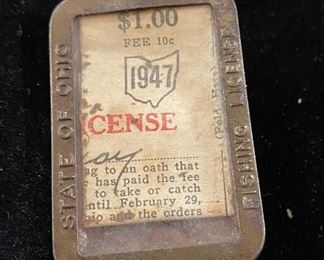 1947 Ohio Fishing License