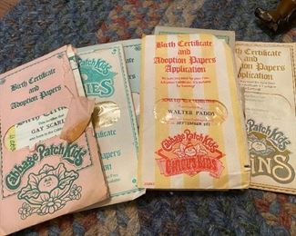 Vintage Cabbage Patch Doll Adoption Papers