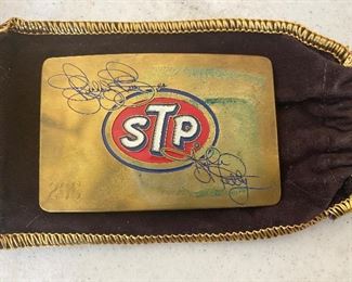 Richard and Lee Petty STP Belt Buckle