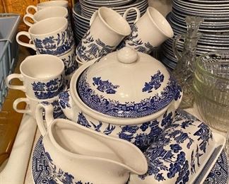 Set of Churchill Blue Willow