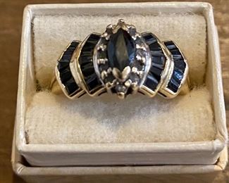 10K Gold Sapphire Ring