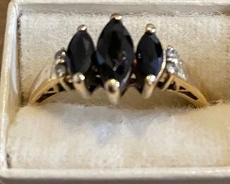 10K Gold Sapphire Ring