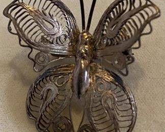 Sterling Filigree Butterfly