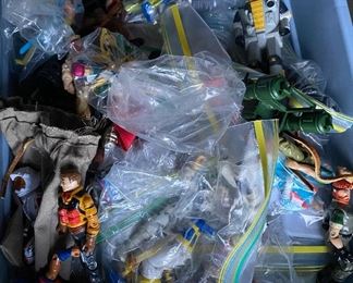 Several Vintage 3+3/4" G.I. Joe Figures with Weapons/Accessories (Sold as Group)