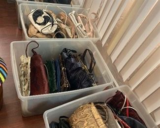Vintage purses, snakeskin, leather