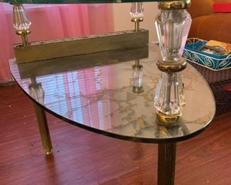 Hollywood regency side table, and a 3piece coffee table