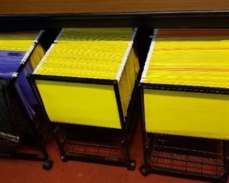 Hanging Folder Storage Carts and Folders