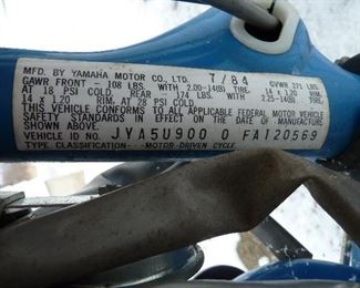 Yamaha JYA5U900 (QT50) Scooter