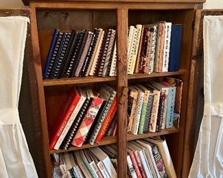 Filled with cookbooks