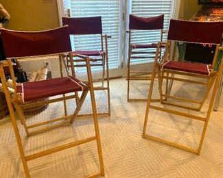 4 tall folding Director chairs