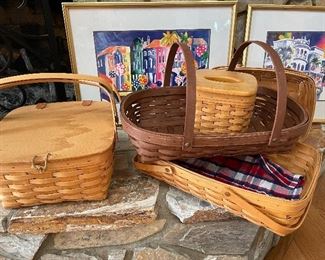 there are many Longaberger baskets
