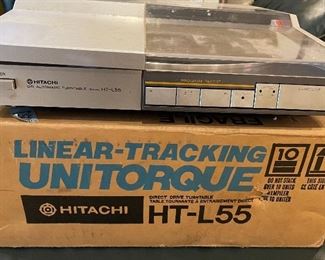 Vintage Hitachi HT-L55 linear tracking turntable, in original box