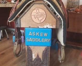 Askew Saddle on stand