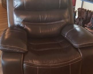 Large, comfy leather recliner