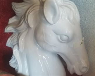 Large ceramic horse head