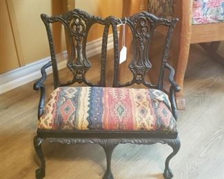 Cast iron doll sized love seat