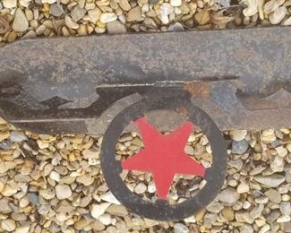 Cast iron boot scraper.