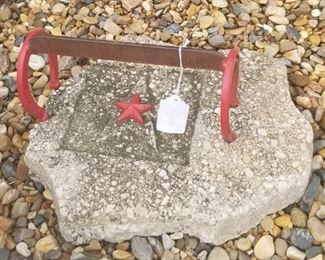 Texas motif iron boot scraper