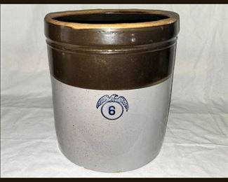 6 Gallon Crock with Eagle