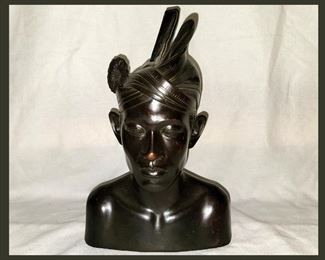Carved Bust with Nice Detail 