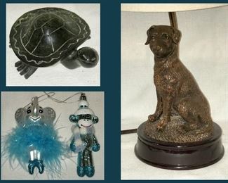 Stone Turtle, Cute Dog Lamp and Cute Christmas Ornaments; There are More Christmas Items