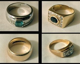 18K, 14K and 10K Gold Rings 