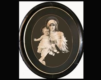 Old Madonna and Child Print 