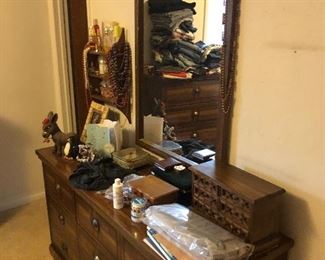 Dresser and mirror