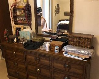 Master bedroom dresser and mirror