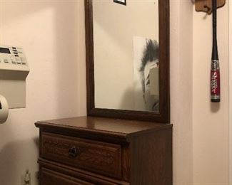 Dresser and mirror